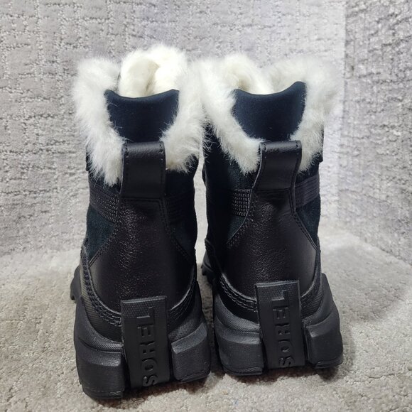 Sorel Ona RMX Glacy Womens US Size 10 Black Faux Fur Waterproof Mid Winter Boots - Picture 8 of 11